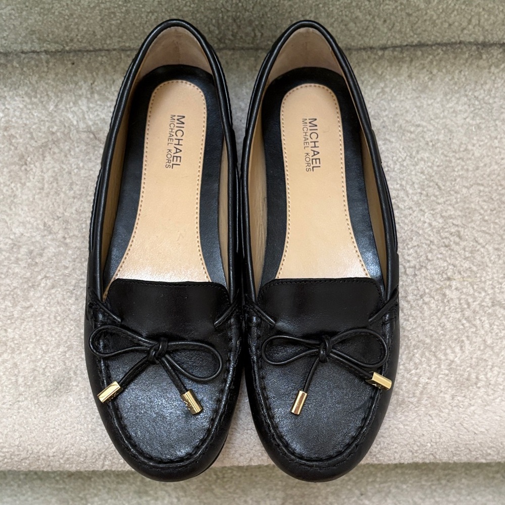 Michael Kors Black Leather Loafers